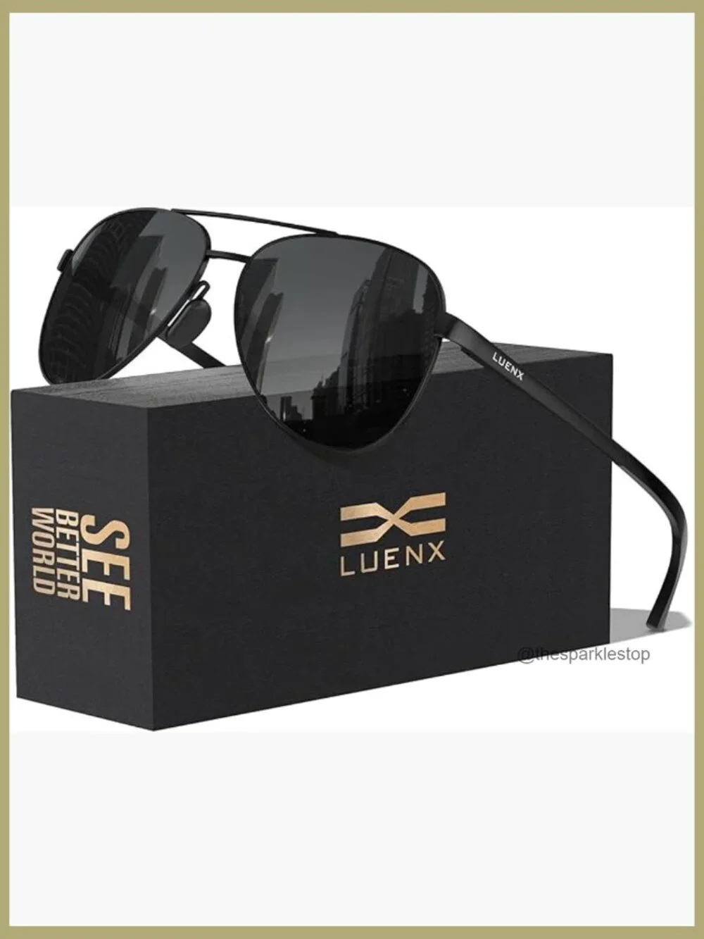 Metal Aviator Sunglasses Polarized UV400 Protection Driving Outdoor